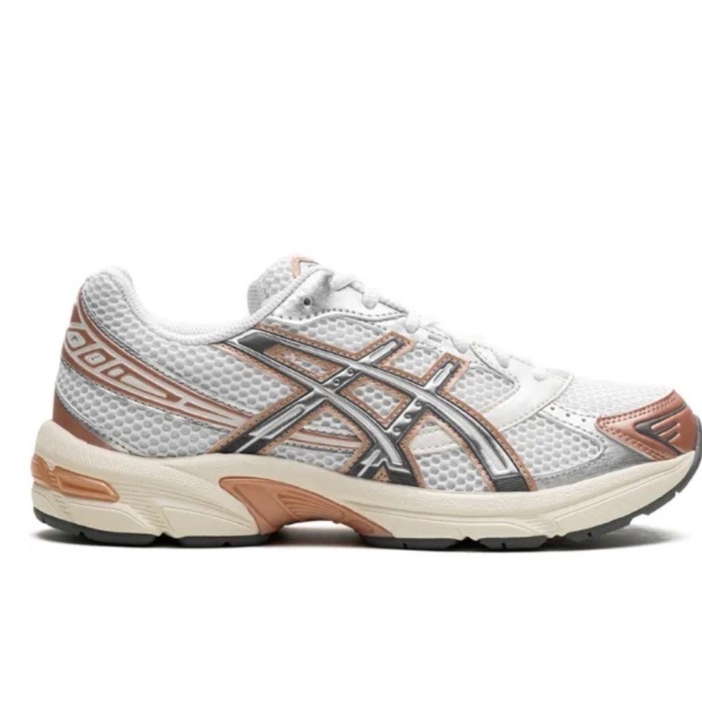 Asics Gel-1100 Running Shoes White Silver Orange Mens 9.5 Y2K Tech Runner